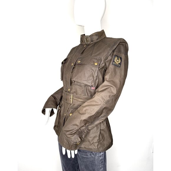 Belstaff Roadmaster Size 46 M Brown Waxed Cotton Motorcycle Jacket women’s - Picture 4 of 16